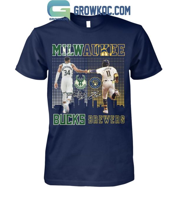 Milwaukee Bucks Antetokounmpo And Milwaukee Brewers Chourio 2024 T-Shirt