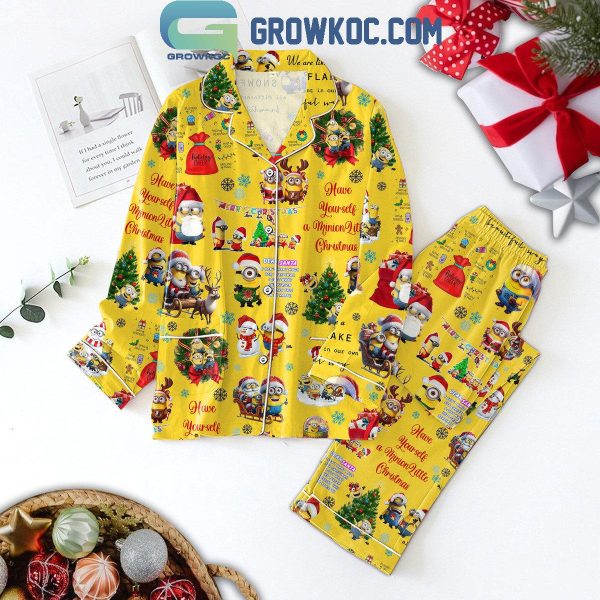 Minions Have Yourself A Minions Little Christmas 2024 Polyester Pajamas Set