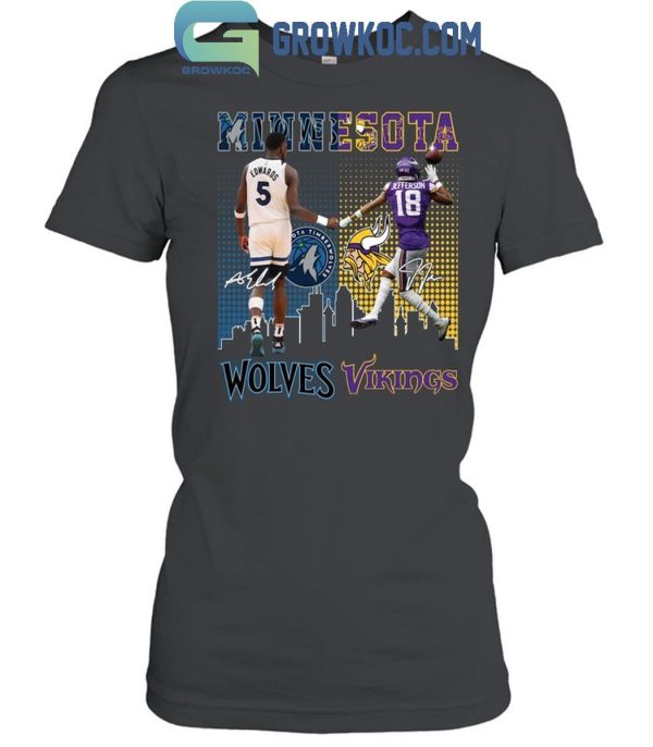 Minnesota Timberwolves Minnesota Vikings Proud Of The State T-Shirt