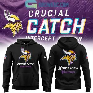 Minnesota Vikings 2024 NFL Crucial Catch For Intercept Cancer Hoodie T-Shirt