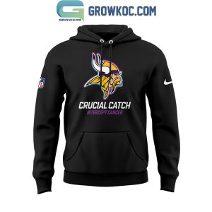 Minnesota Vikings 2024 NFL Crucial Catch For Intercept Cancer Hoodie T-Shirt