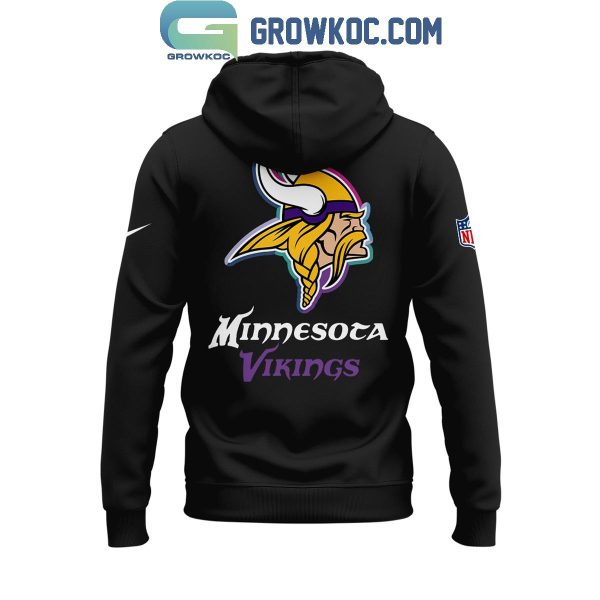 Minnesota Vikings 2024 NFL Crucial Catch For Intercept Cancer Hoodie T-Shirt