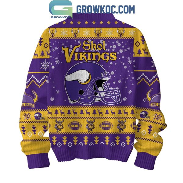 Minnesota Vikings Skol Viking Nation Christmas Ugly Sweater