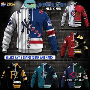 Mix 2 Team MLB And NHL Baseball And Hockey Hoodie T-Shirt