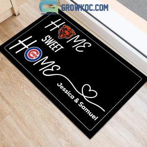 NFL NHL MLB NCAA Sport Mix 2 Teams Home Sweet Home Love Is In The House Personalized Doormat