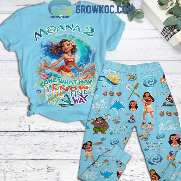 Moana 2 Come What May I Know I’ll Find My Way Fleece Pajamas Set