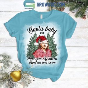 Morgan Wallen Under The Christmas 2024 Green Design Fleece Pajamas Set