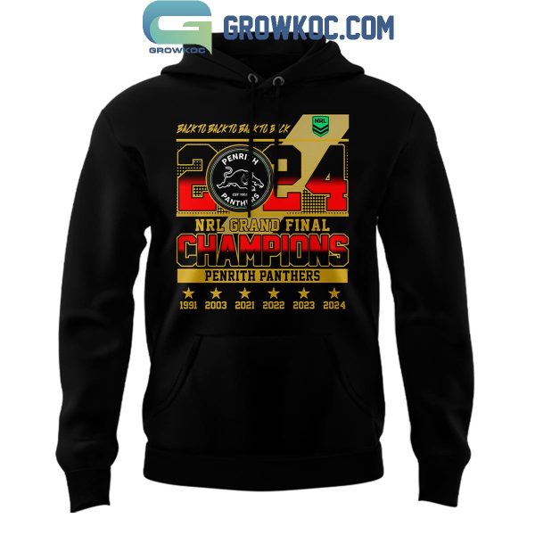 NRL Grand Final Champions 2024 Penrith Panthers Hoodie T Shirt