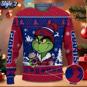 New York Giants Grinch Stolen Christmas 2024 Grinchmas Ugly Sweater