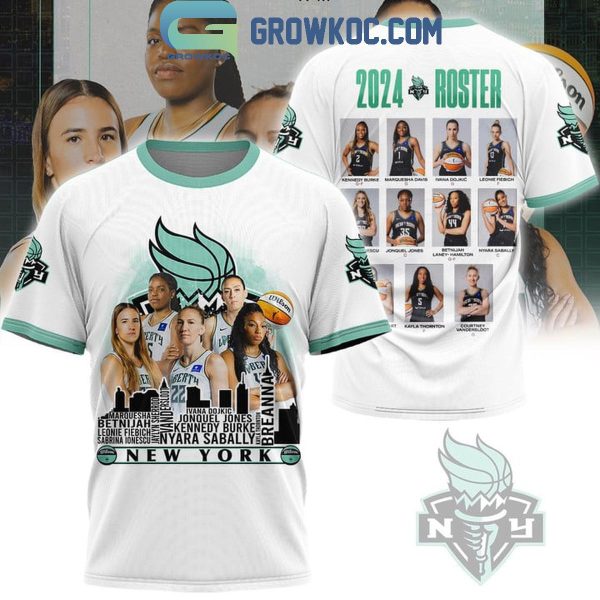 New York Liberty 2024 Roster Champions Skyline Hoodie T-Shirt