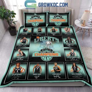 New York Liberty 2024 WNBA Finals Champions Bedding Set