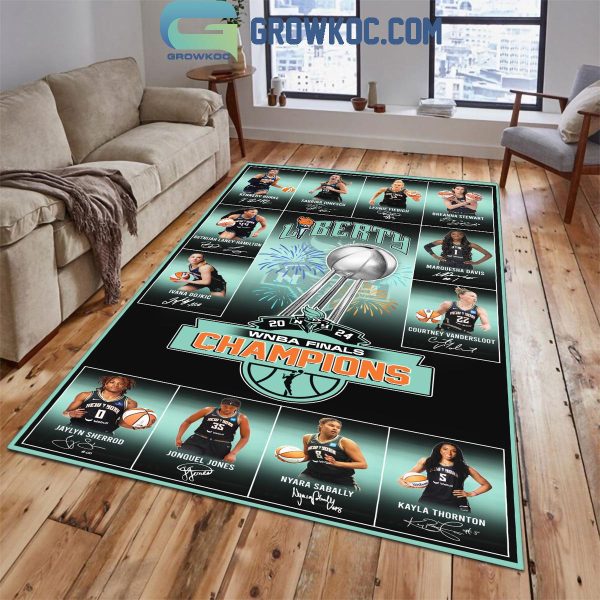 New York Liberty 2024 WNBA Finals Champions House Rugs