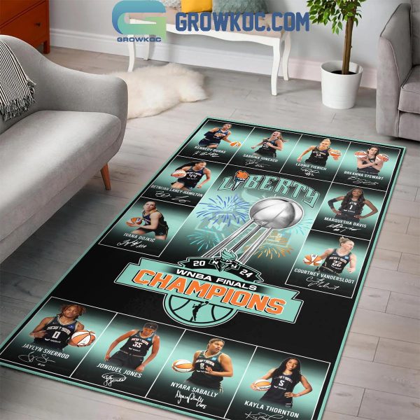 New York Liberty 2024 WNBA Finals Champions House Rugs