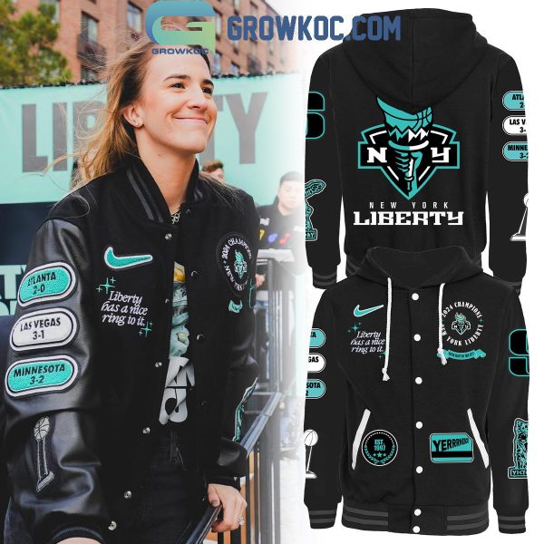 New York Liberty Champions 2024 Women’s Basketball Baseball Jacket