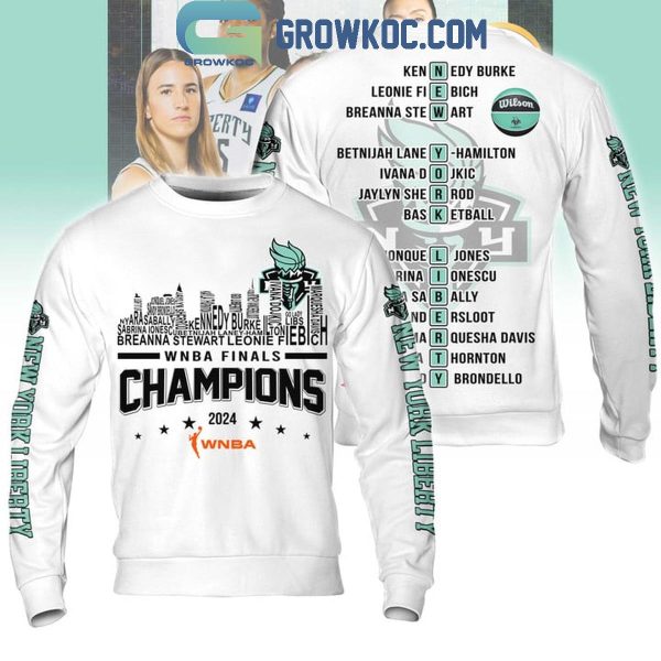 New York Liberty NY Skyline WNBA Finals Champions 2024 Hoodie T-Shirt