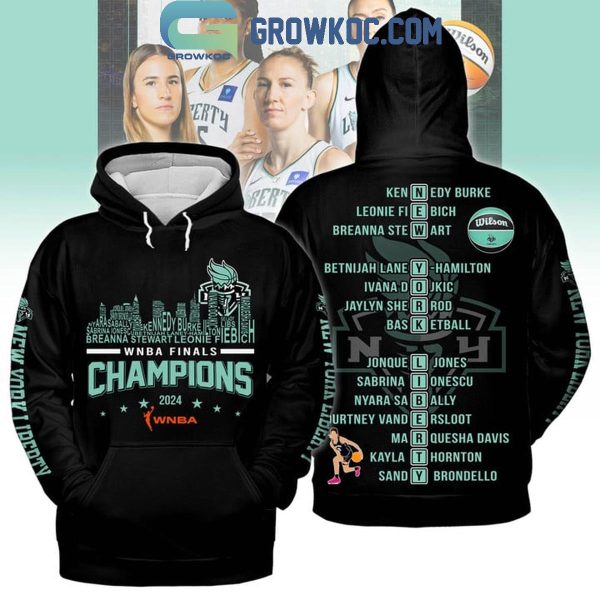 New York Liberty NY Skyline WNBA Finals Champions 2024 Hoodie T-Shirt