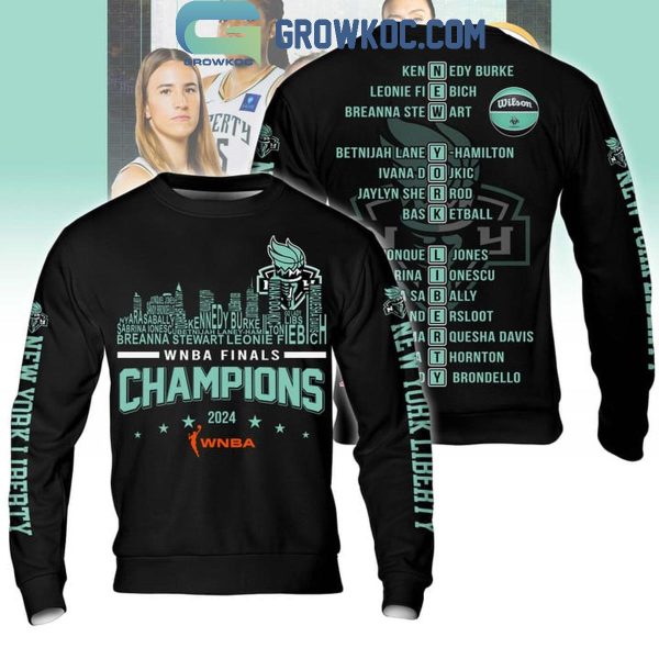 New York Liberty NY Skyline WNBA Finals Champions 2024 Hoodie T-Shirt