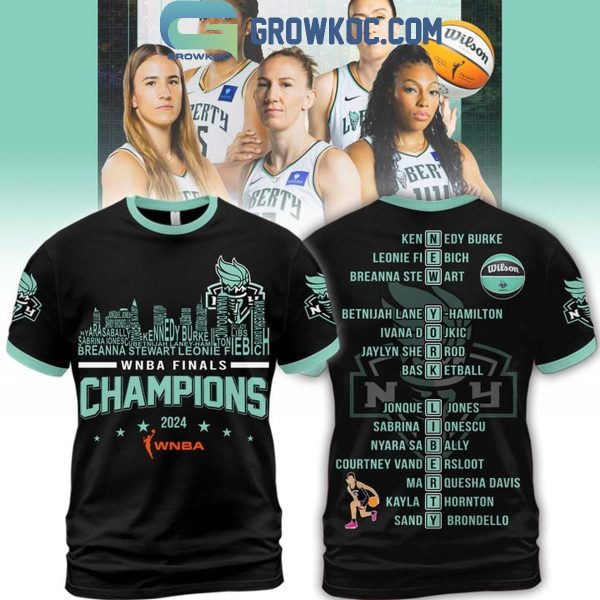 New York Liberty NY Skyline WNBA Finals Champions 2024 Hoodie T-Shirt