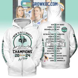 New York Liberty NY Skyline WNBA Finals Champions 2024 Player Name Hoodie T-Shirt