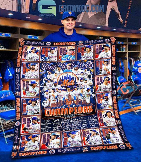 New York Mets 2024 Champions Fan Celebration And Proud Fleece Blanket Quilt