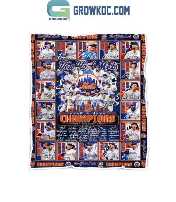 New York Mets 2024 Champions Fan Celebration And Proud Fleece Blanket Quilt