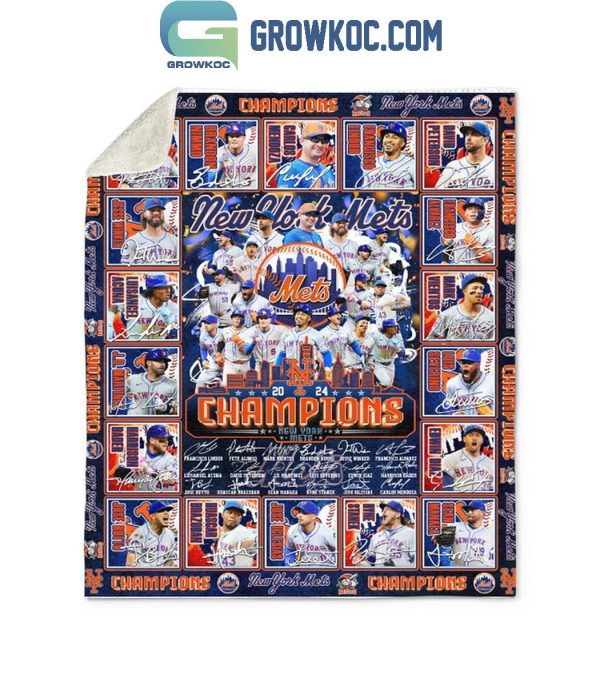 New York Mets 2024 Champions Fan Celebration And Proud Fleece Blanket Quilt