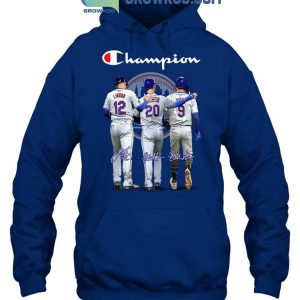 New York Mets Champion Francisco Lindor Brandon Nimmo Pete Alonso T-Shirt