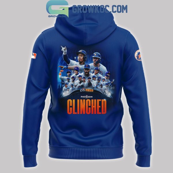 New York Mets Postseason 2024 Clinched October Ready Hoodie T-Shirt