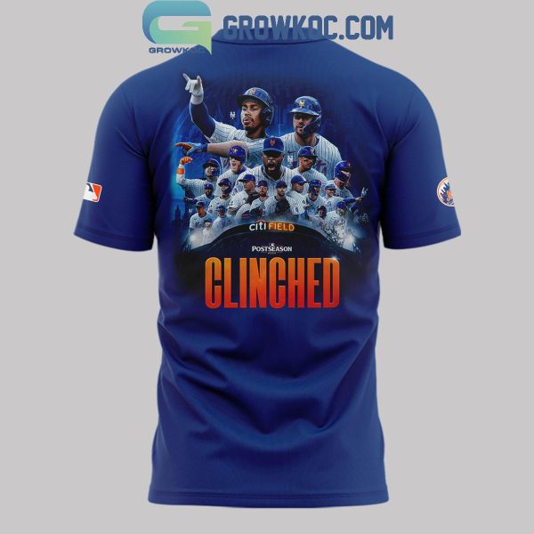 New York Mets Postseason 2024 Clinched October Ready Hoodie T-Shirt