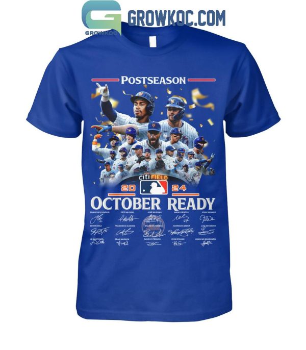 New York Mets Postseason 2024 October Ready T-Shirt