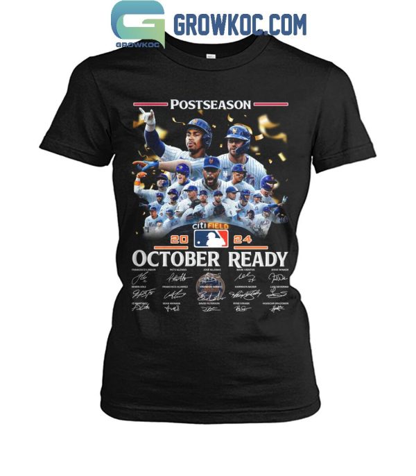 New York Mets Postseason 2024 October Ready T-Shirt