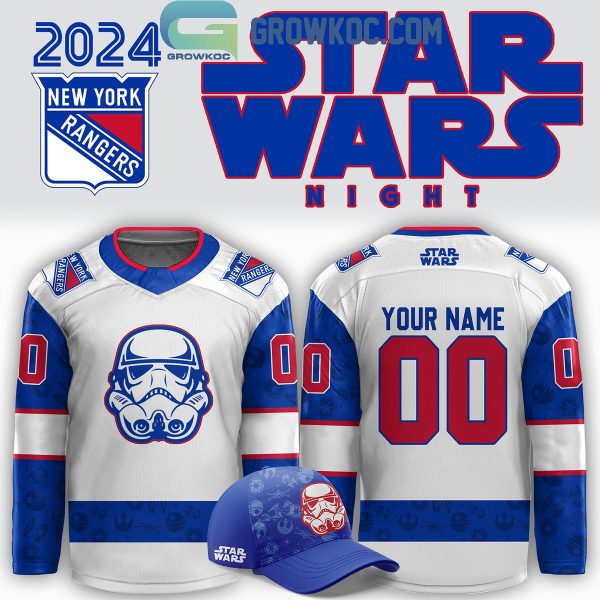 New York Rangers 2024 Star Wars Night Personalized Hockey Jersey