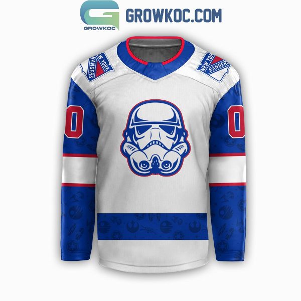 New York Rangers 2024 Star Wars Night Personalized Hockey Jersey