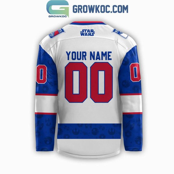 New York Rangers 2024 Star Wars Night Personalized Hockey Jersey