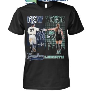 New York Yankees Aaron Judge New York Liberty Sabrina Ionescu T-Shirt