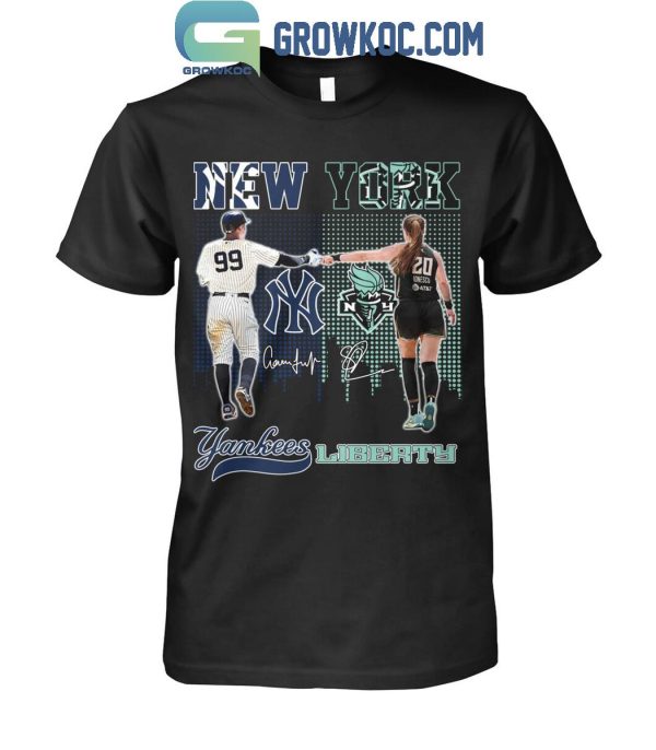 New York Yankees Aaron Judge New York Liberty Sabrina Ionescu T-Shirt