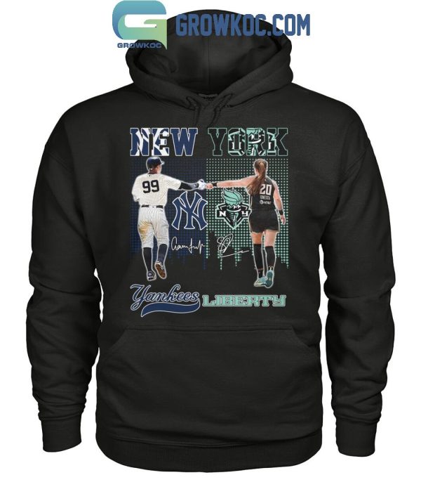 New York Yankees Aaron Judge New York Liberty Sabrina Ionescu T-Shirt