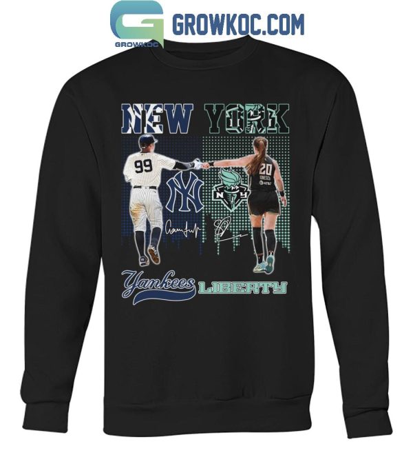 New York Yankees Aaron Judge New York Liberty Sabrina Ionescu T-Shirt