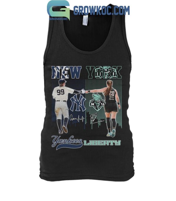 New York Yankees Aaron Judge New York Liberty Sabrina Ionescu T-Shirt