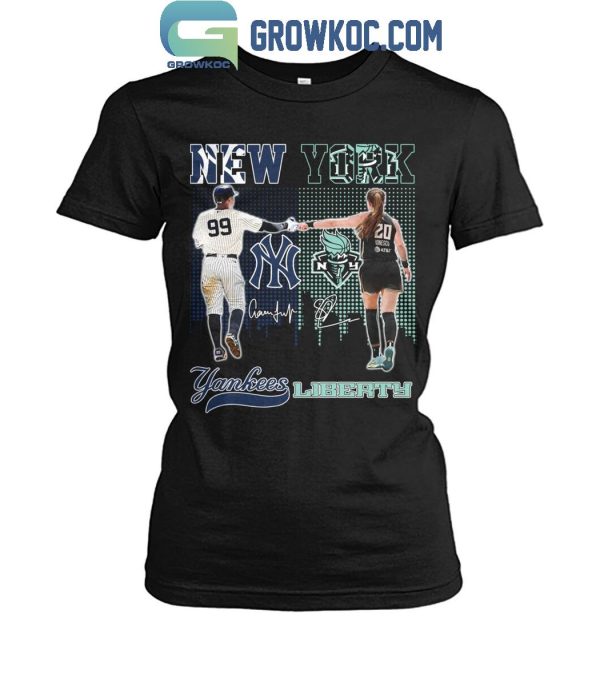 New York Yankees Aaron Judge New York Liberty Sabrina Ionescu T-Shirt