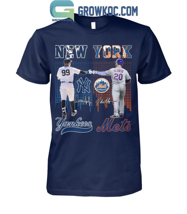 New York Yankees Aaron Judge New York Mets Pete Alonso T-Shirt