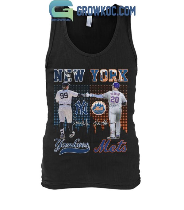 New York Yankees Aaron Judge New York Mets Pete Alonso T-Shirt