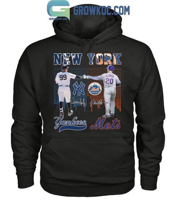 New York Yankees Aaron Judge New York Mets Pete Alonso T-Shirt