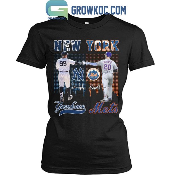 New York Yankees Aaron Judge New York Mets Pete Alonso T-Shirt