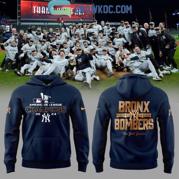 New York Yankees American League Champions 2024 Bronx Bombers Hoodie T-Shirt