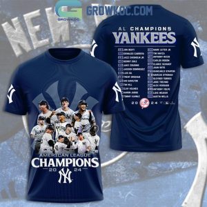 New York Yankees Champions AL 2024 Line Up Hoodie T-Shirt