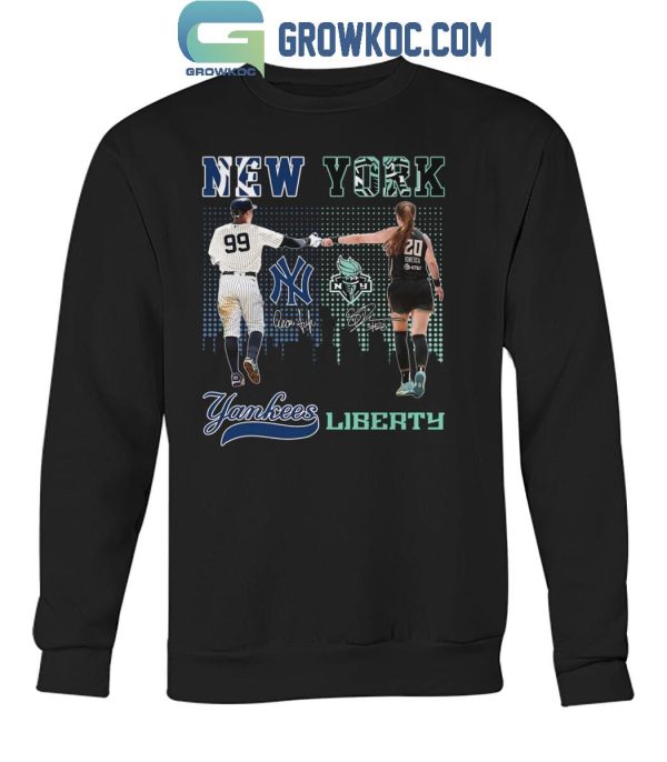 New York Yankees Judge No.99 New York Liberty Ionescu No.20 T-Shirt