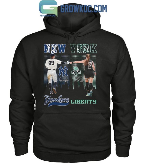 New York Yankees Judge No.99 New York Liberty Ionescu No.20 T-Shirt