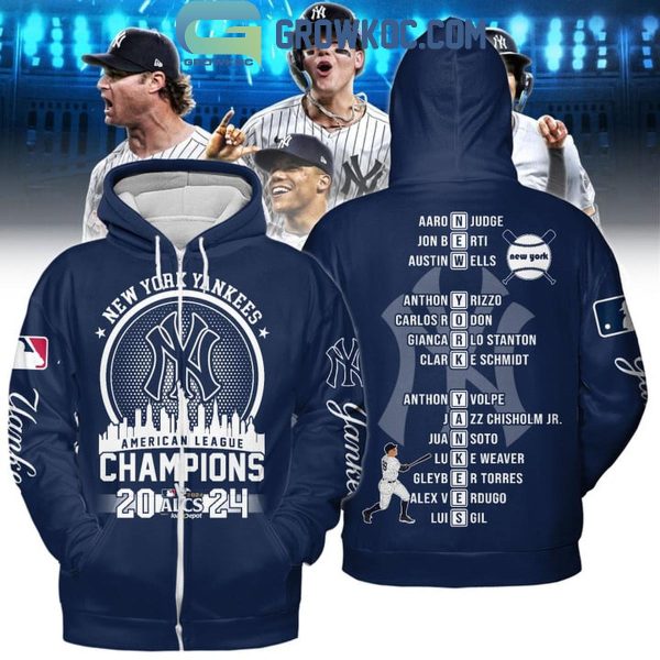 New York Yankees NY Skyline Champions Of American League 2024 Hoodie T-Shirt