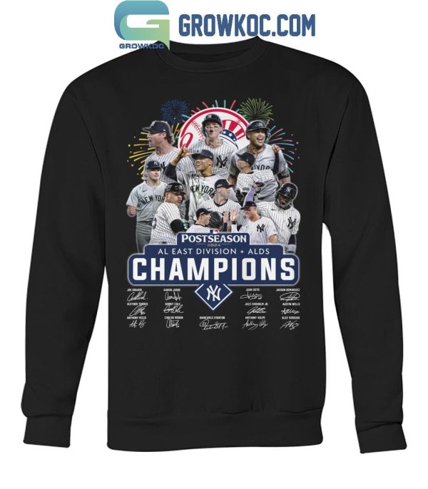 New York Yankees Postseason AL East Division Champions 2024 T-Shirt